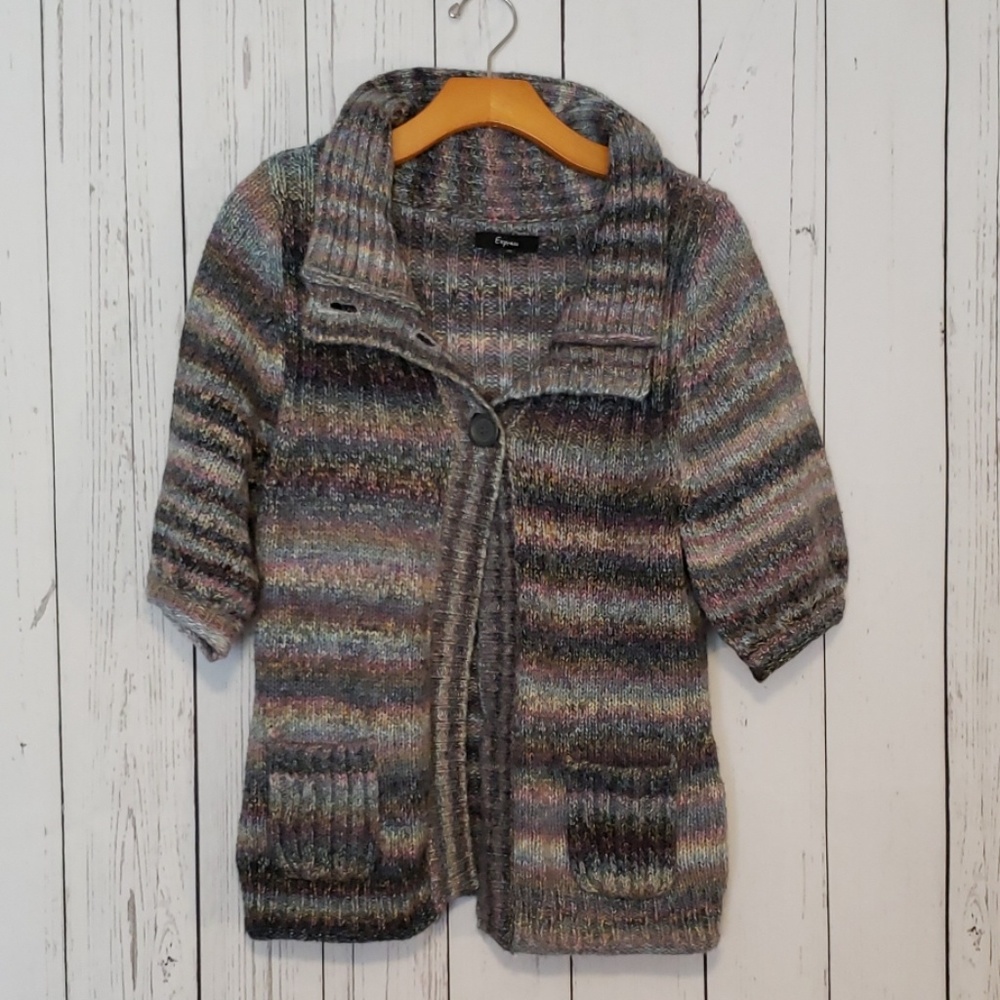 Express Button Front Sweater Cardigan Medium